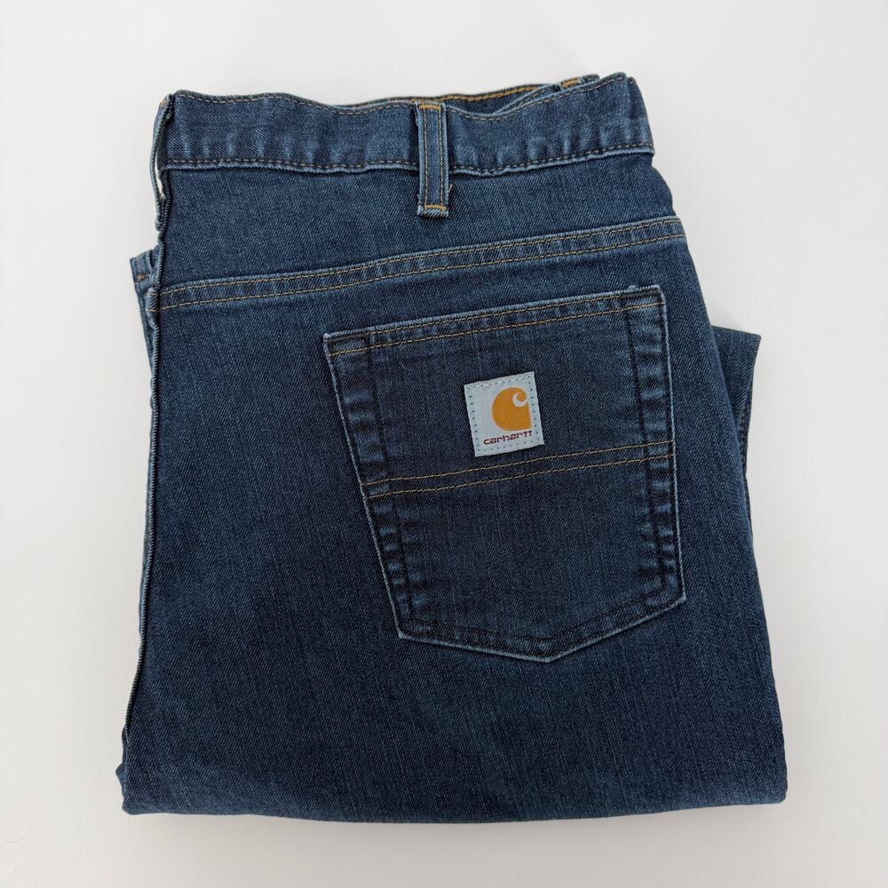 Carhartt 393-83 Relaxed Fit Women's Work Jeans Size 14 Regular Dark Wash NWOT